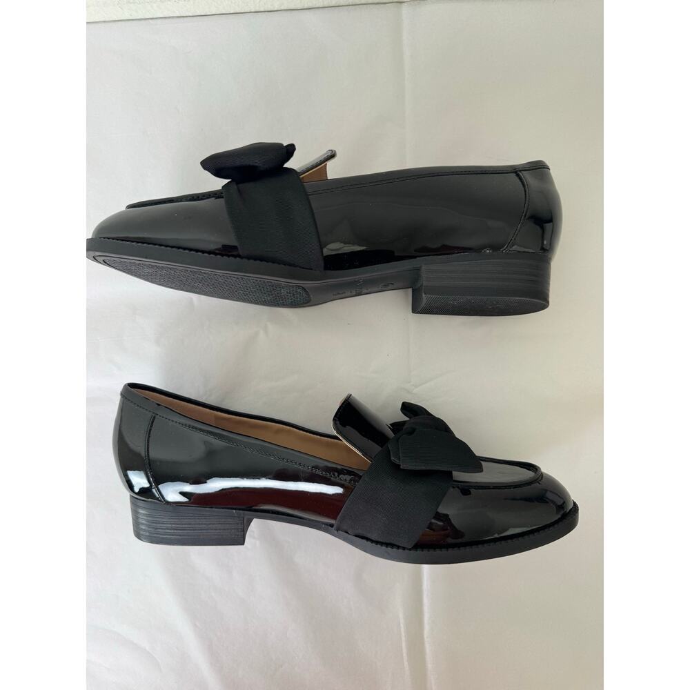 Bandolino Lindio Patent Loafers Grosgrain Bow Black Slip On Shoes 8.5 - Picture 8 of 13